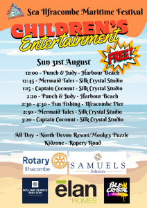 Childrens Entertainment Sunday Sea Ilfracombe Festival